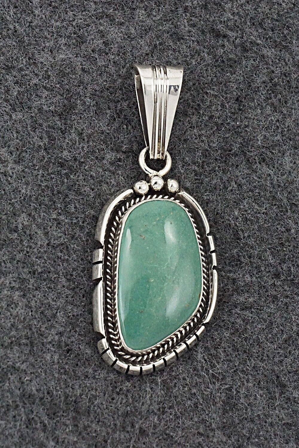 Turquoise & Sterling Silver Pendant - Samuel Yellowhair