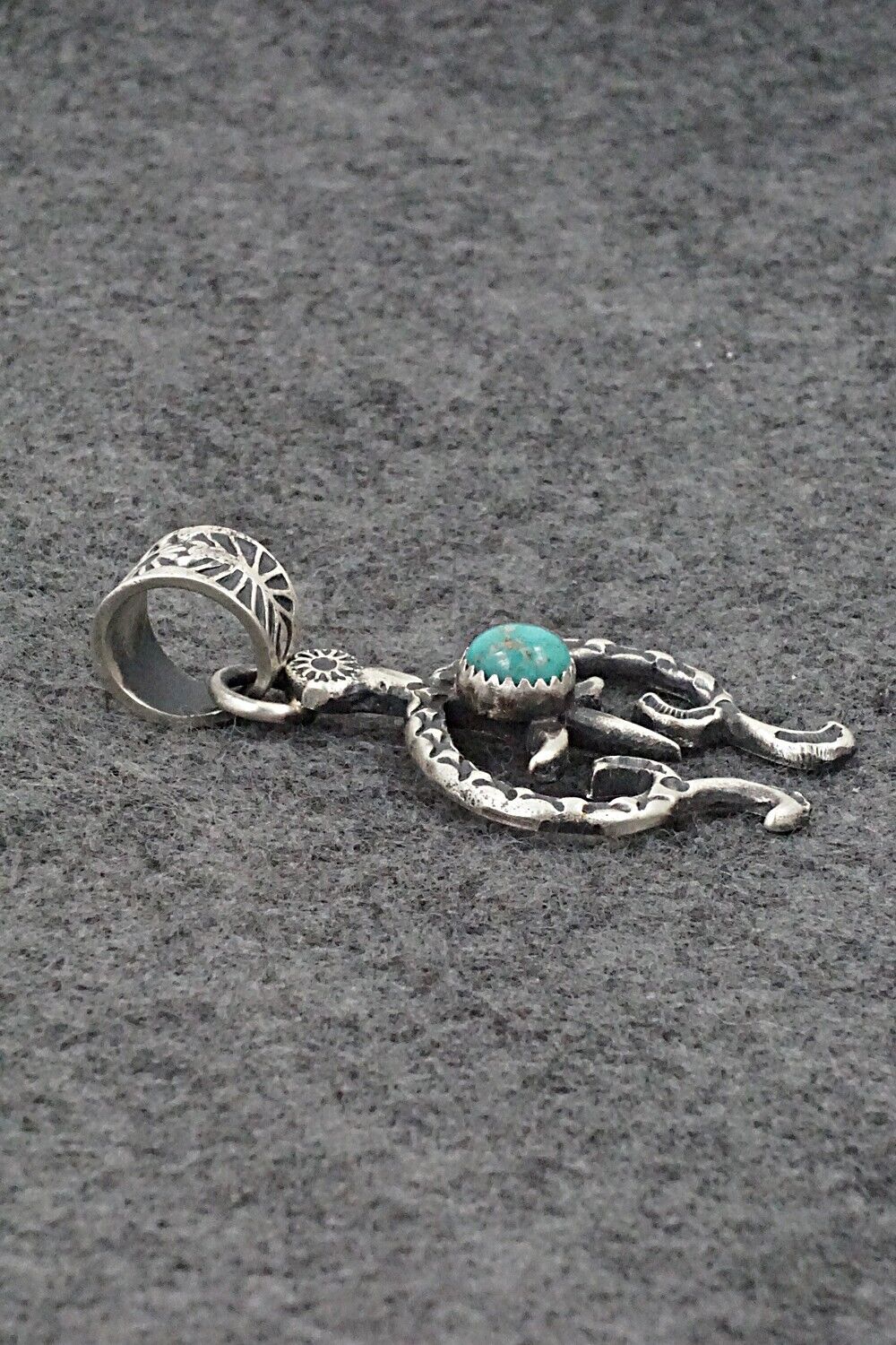 Turquoise & Sterling Silver Pendant - Kevin Billah