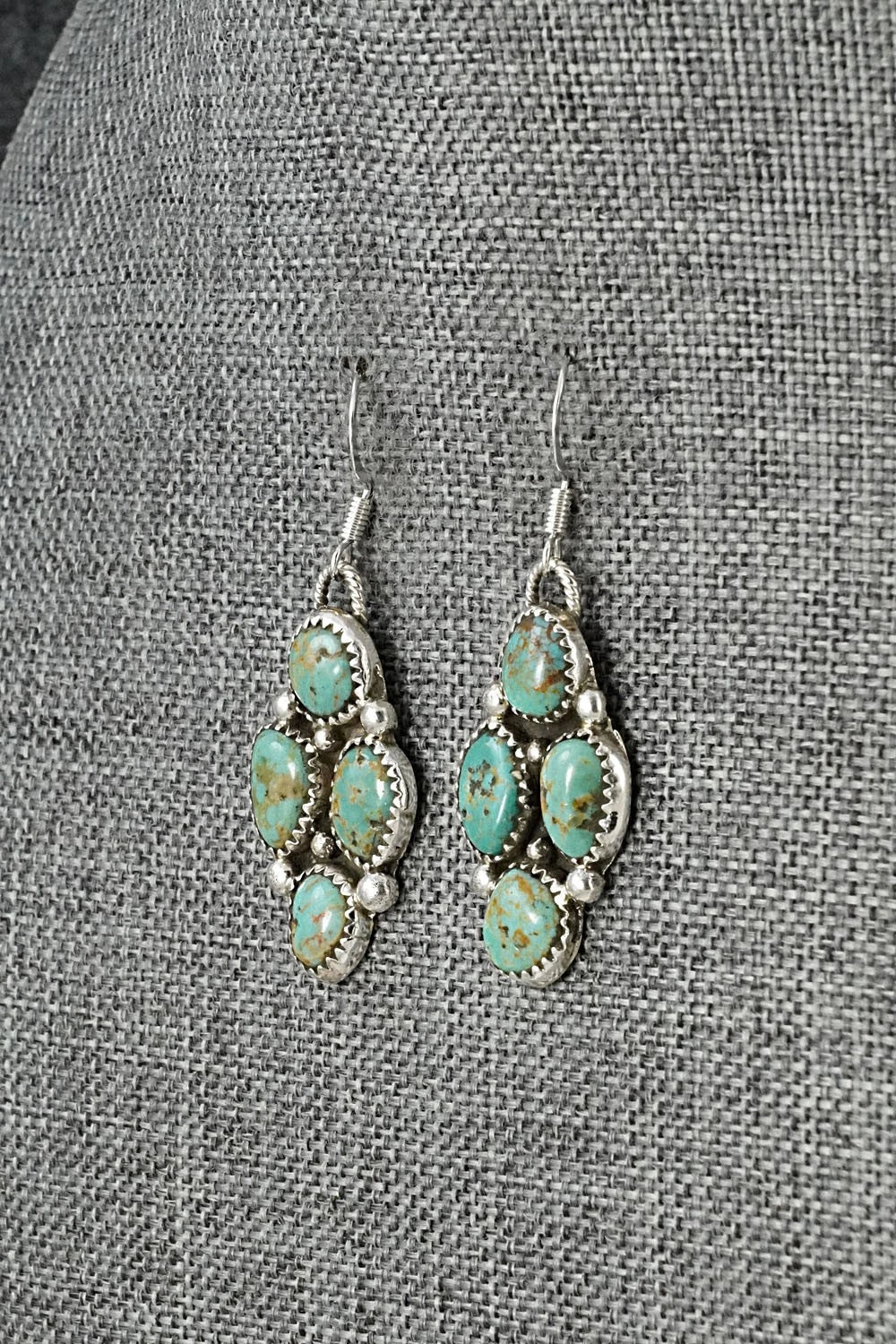 Turquoise & Sterling Silver Earrings - Priscilla Reeder