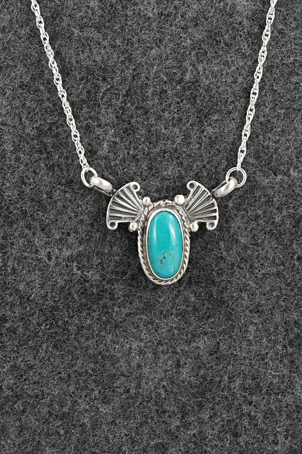 Turquoise & Sterling Silver Necklace - Verley Betone