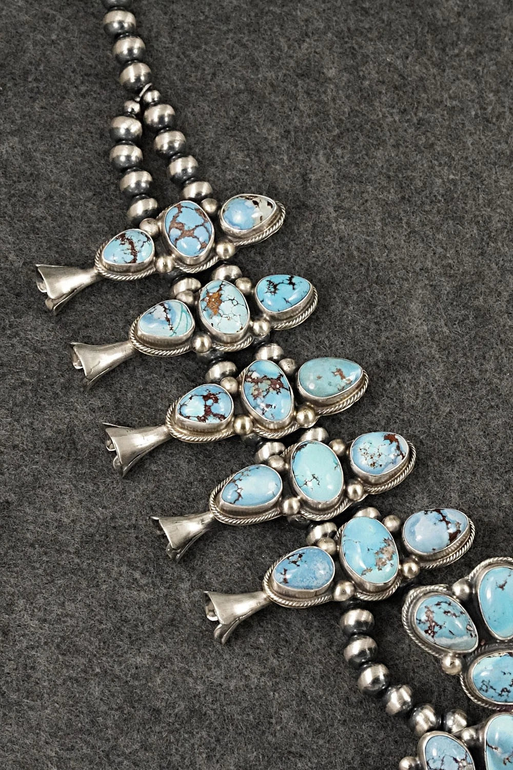 Turquoise & Sterling Silver Squash Blossom Set - Kathleen Livingston