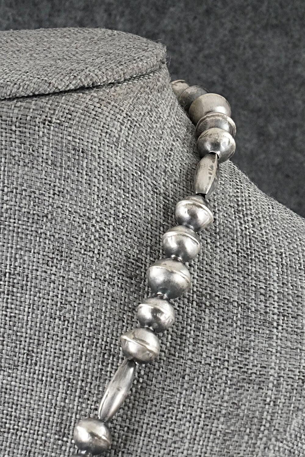 Sterling Silver Navajo Pearl Necklace 18" - Vintage