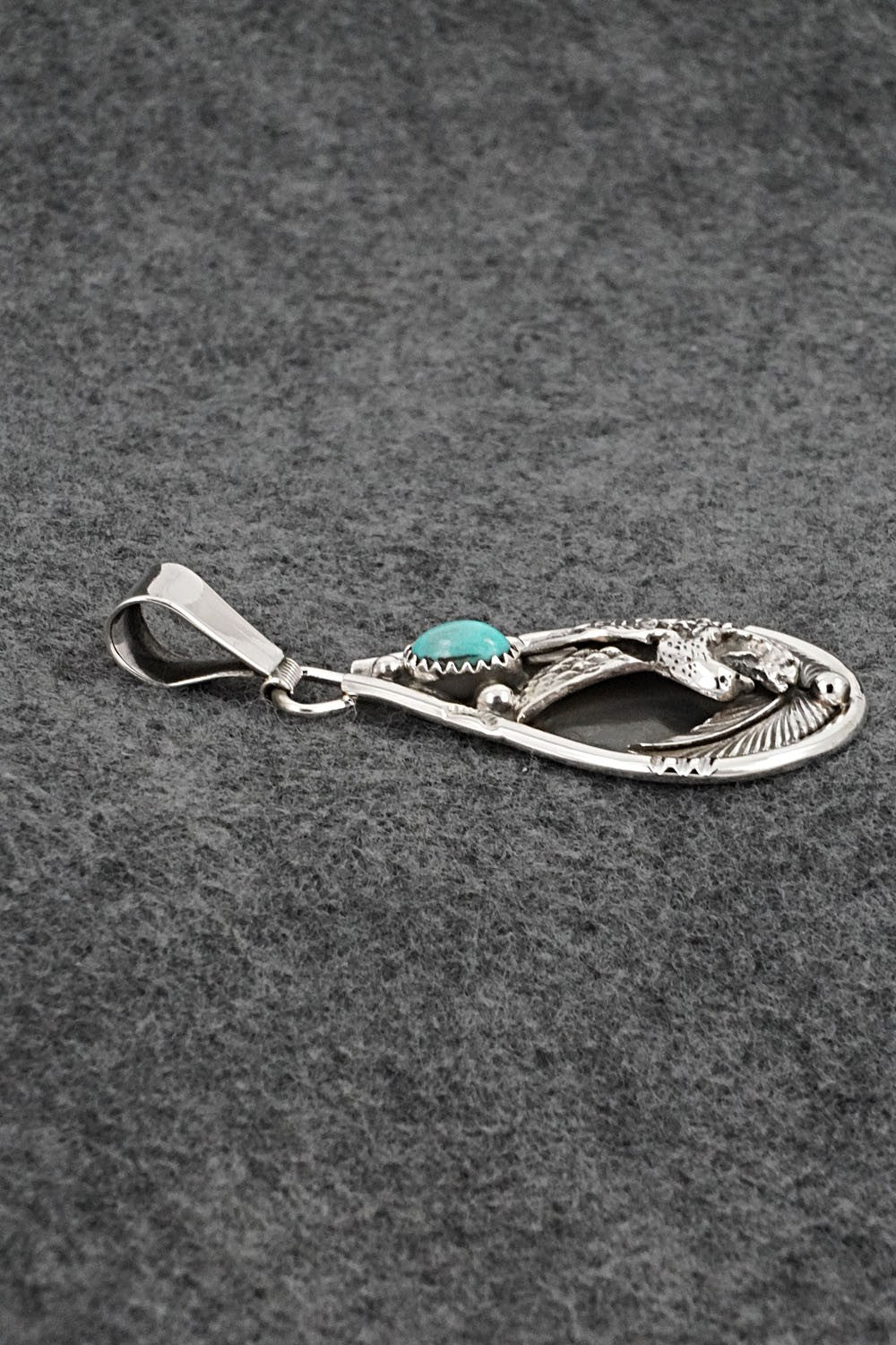 Turquoise & Sterling Silver Pendant - Darrell Morgan
