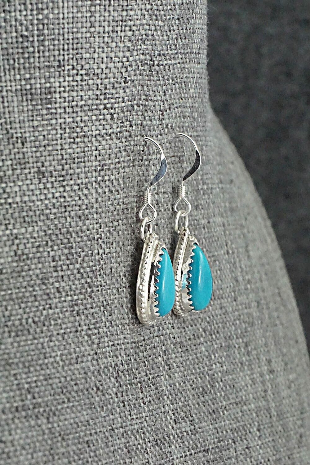 Turquoise & Sterling Silver Earrings - Angeline Platero
