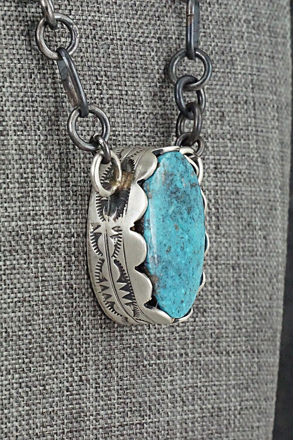 Turquoise & Sterling Silver Necklace - Paul Livingston