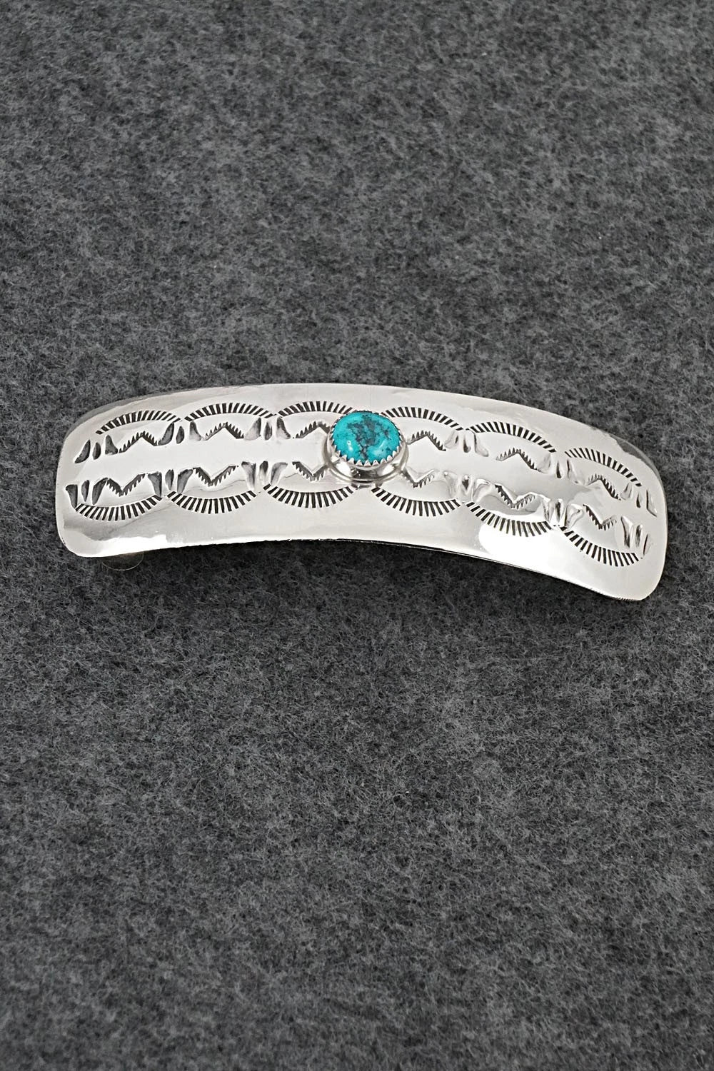 Turquoise & Sterling Silver Hair Barrette - Jolene Begay