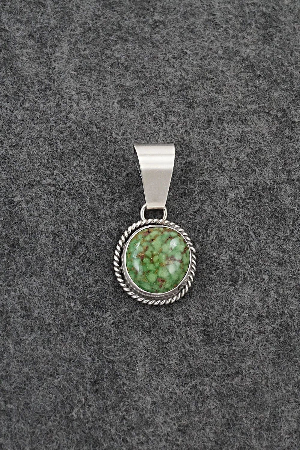 Turquoise & Sterling Silver Pendant - Eugene Gruber