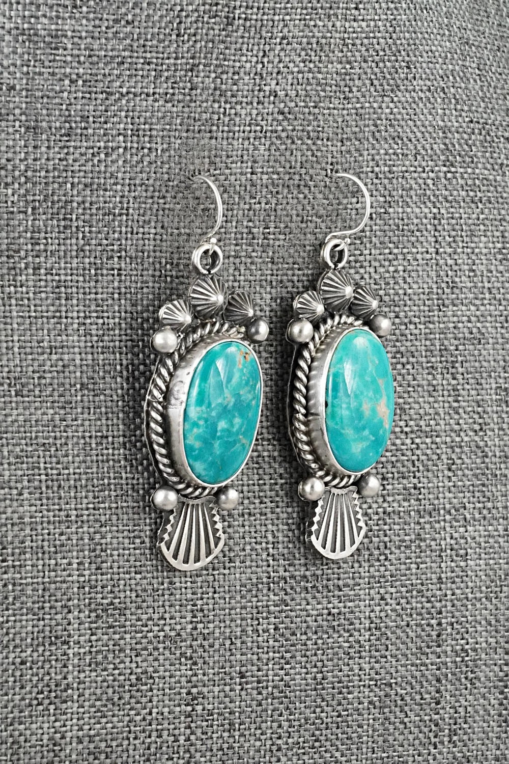 Turquoise & Sterling Silver Earrings - Michael Calladitto
