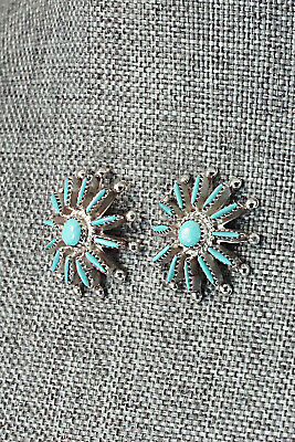 Turquoise & Sterling Silver Earrings - Rena Cachina