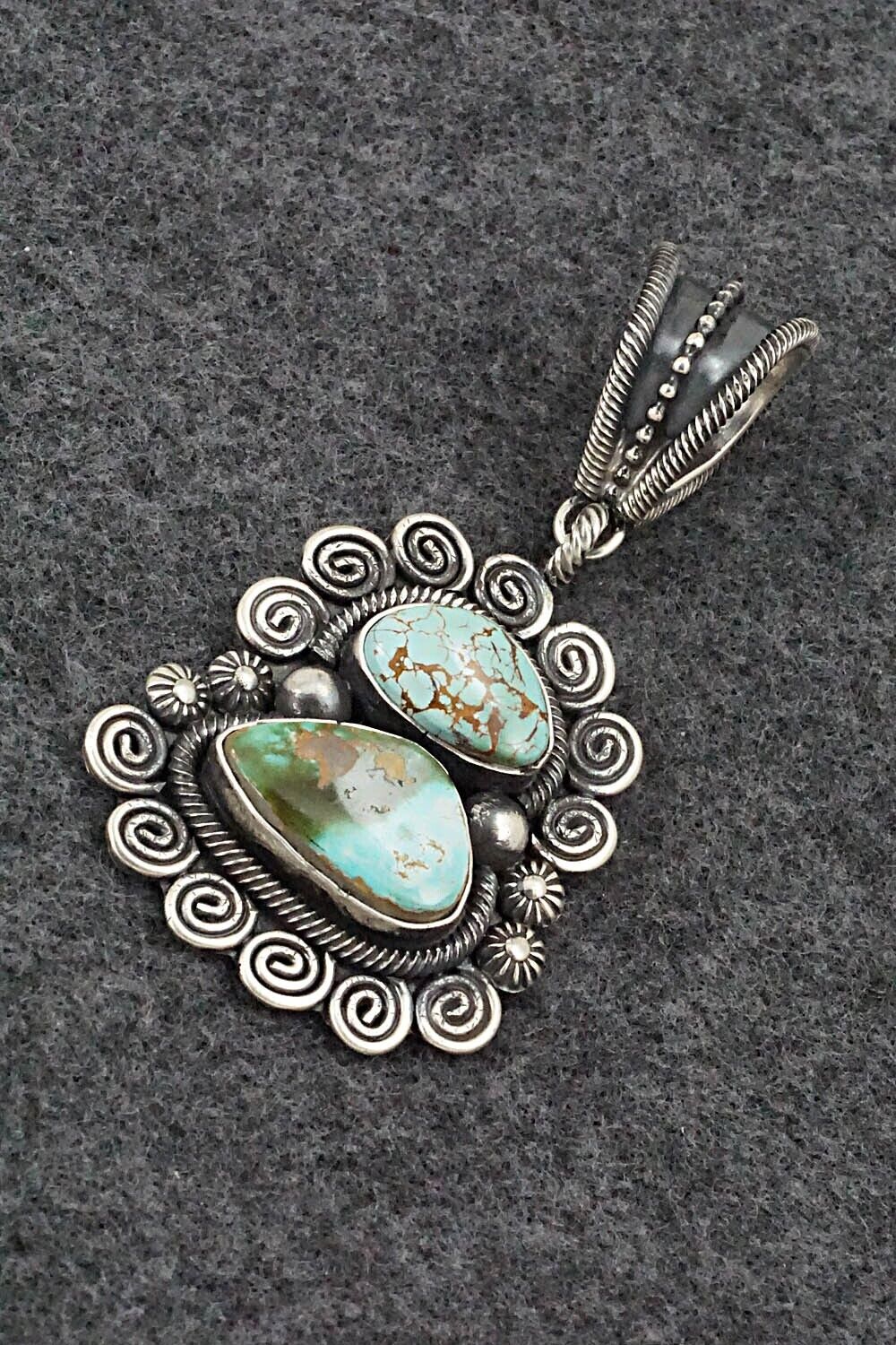 Turquoise & Sterling Silver Pendant - Jess Martinez