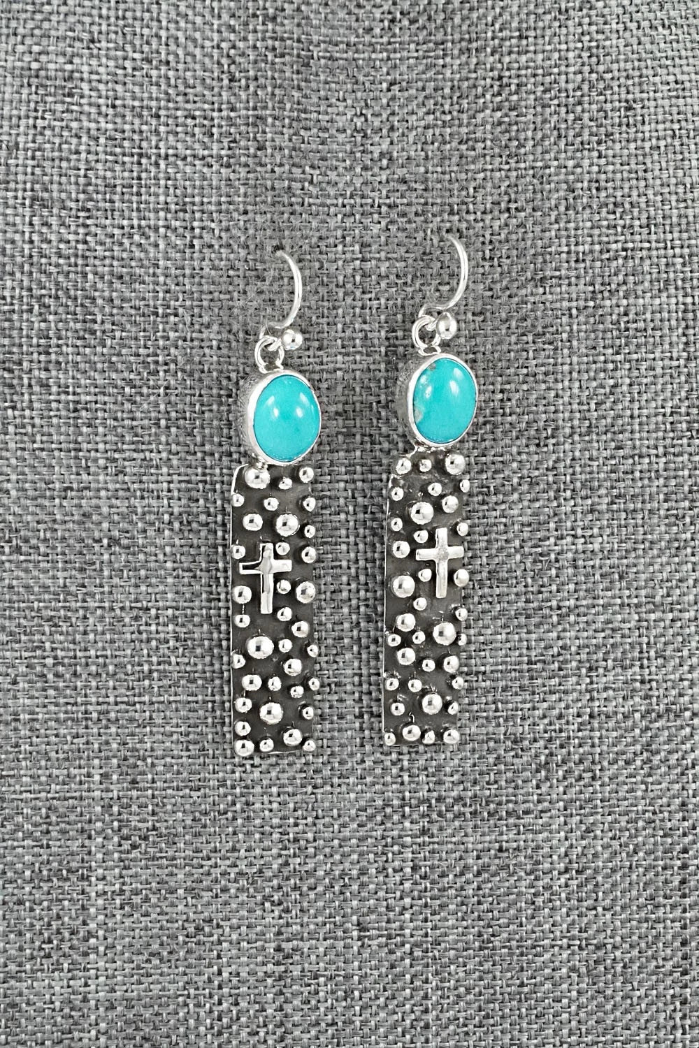 Turquoise & Sterling Silver Earrings - Raymond Coriz