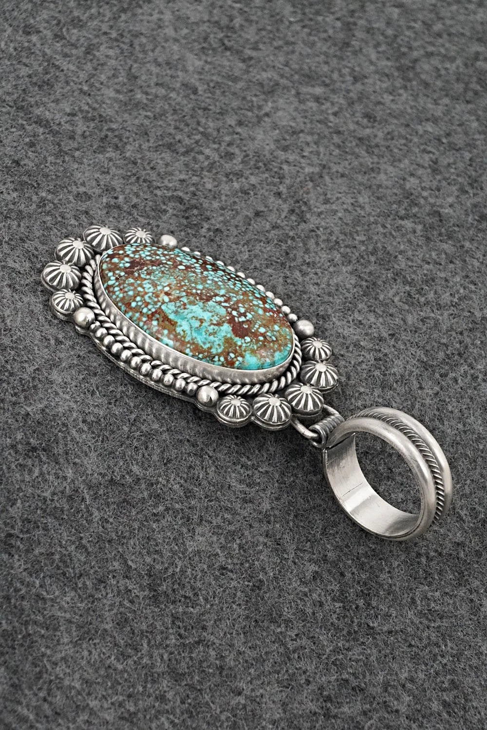 Turquoise & Sterling Silver Pendant - Michael Calladitto