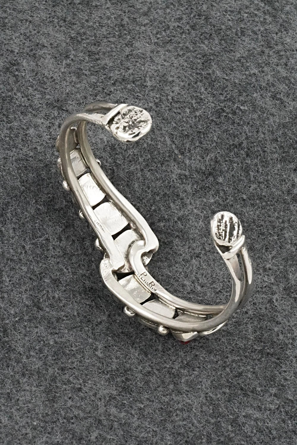 Coral & Sterling Silver Bracelet - Priscilla Reeder