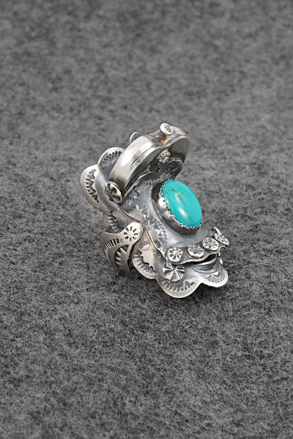 Turquoise & Sterling Silver Ring - Tim Yazzie - Size 7