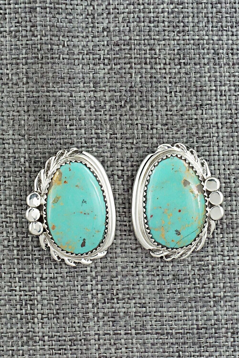 Turquoise and Sterling Silver Earrings - Delores Cadman