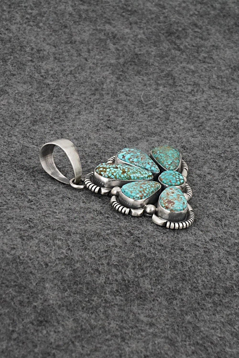 Turquoise & Sterling Silver Pendant - Mark Yazzie