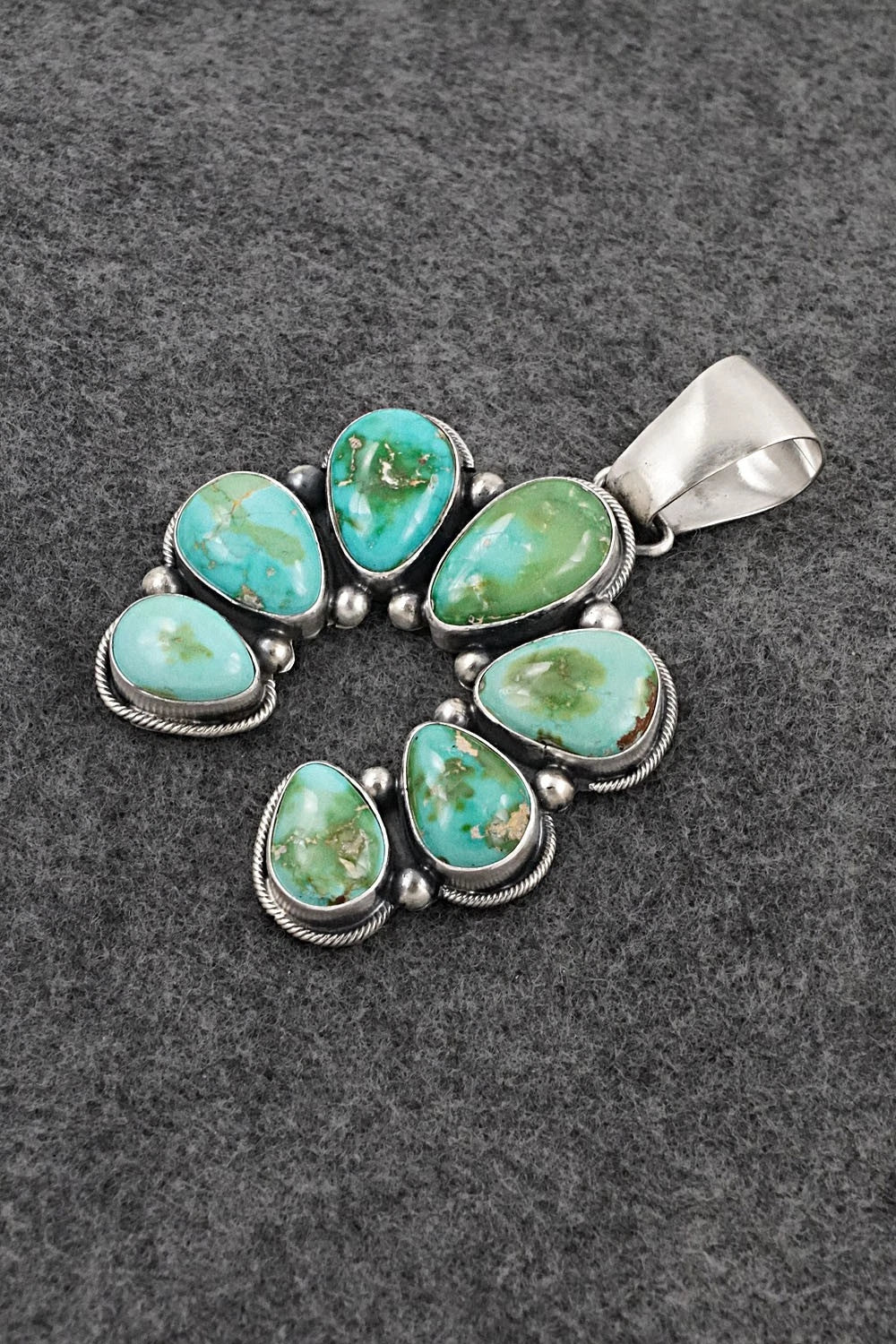 Turquoise & Sterling Silver Pendant - Paul Livingston