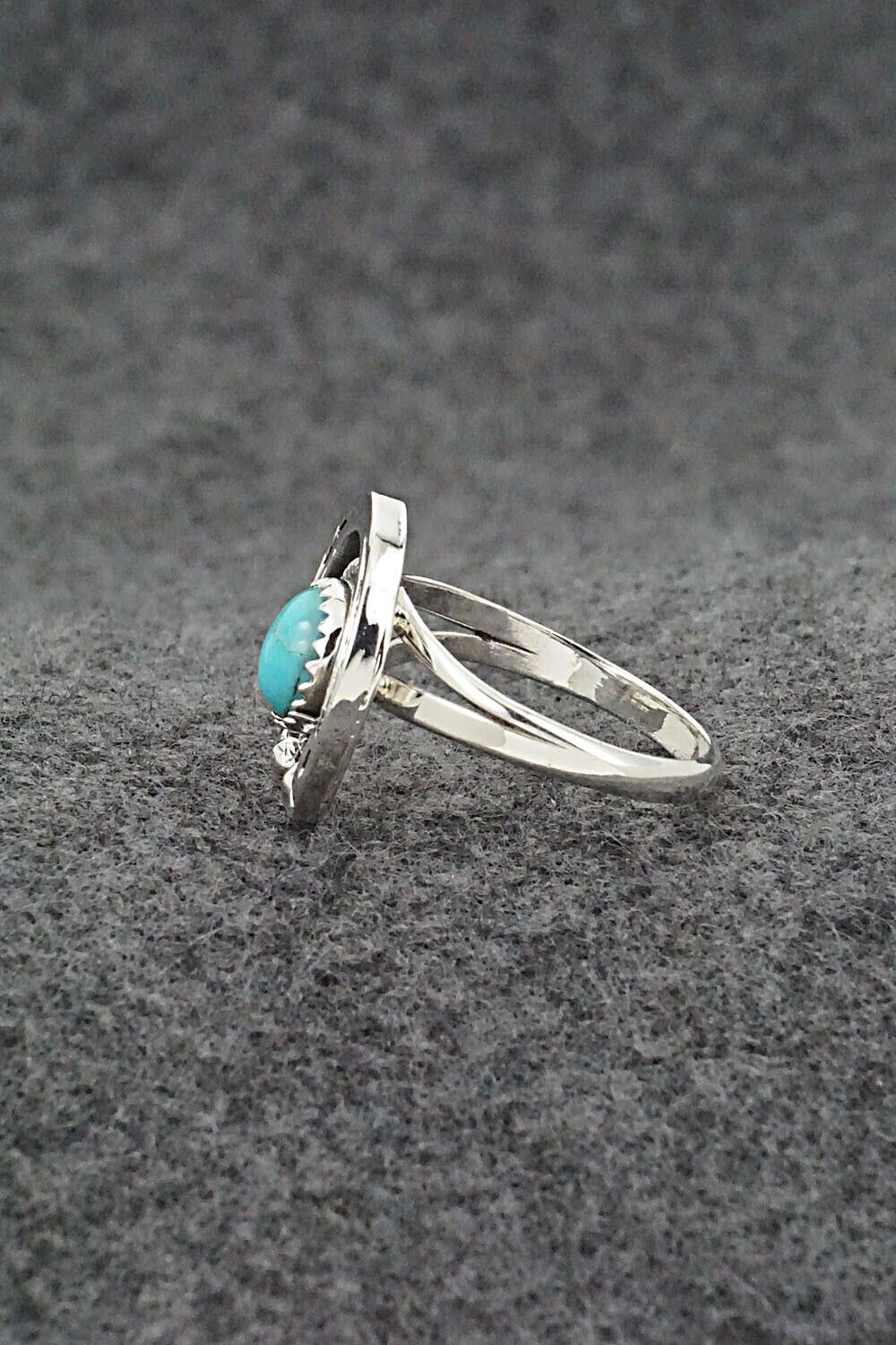 Turquoise & Sterling Silver Ring - Alice Rose Saunders - Size 8.5
