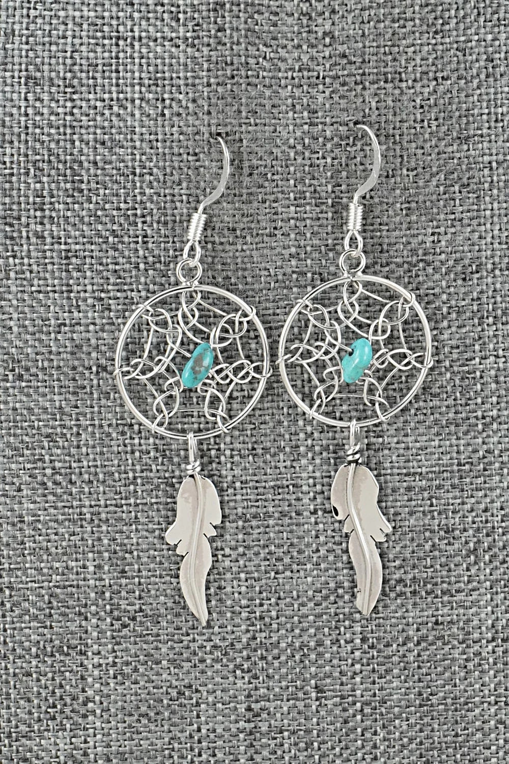 Turquoise & Sterling Silver Earrings - Lorenzo Arviso