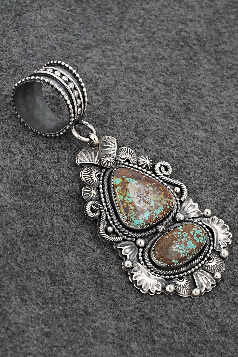 Turquoise & Sterling Silver Pendant - Braxton Parkett