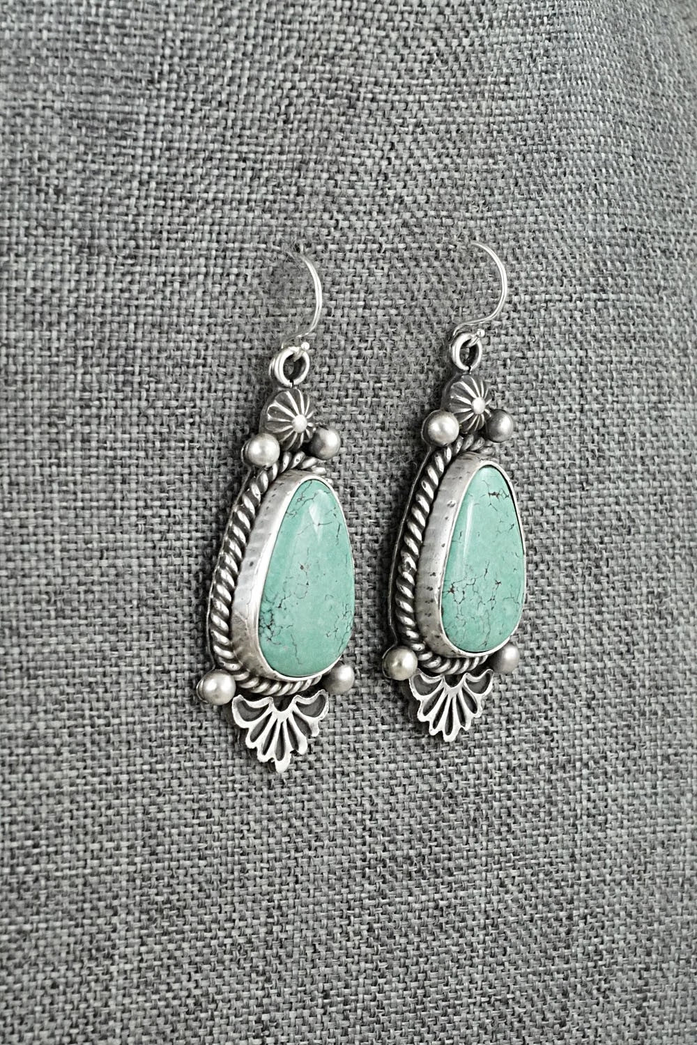 Turquoise & Sterling Silver Earrings - Michael Calladitto