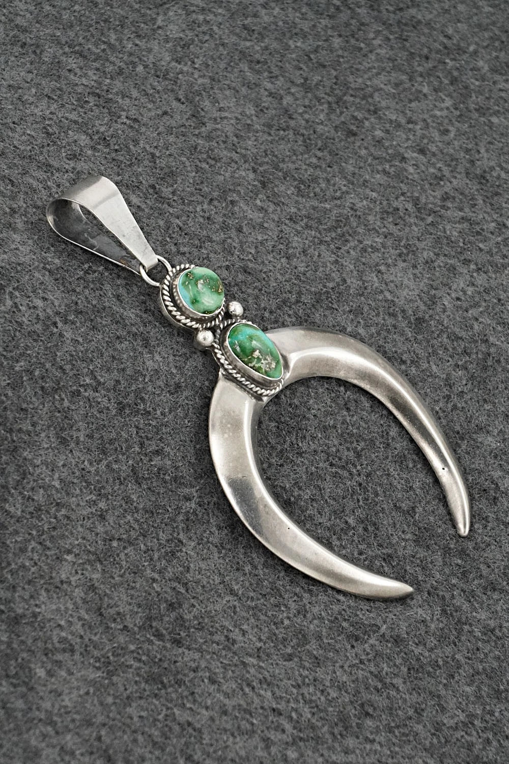 Turquoise & Sterling Silver Pendant - Eugene Gruber