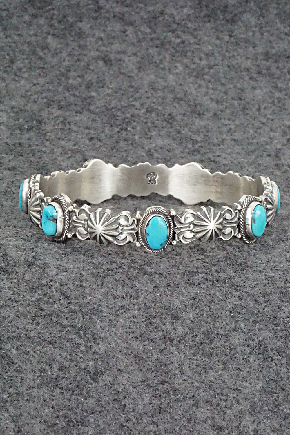 Turquoise & Sterling Silver Bangle Bracelet - Thomas Yazzie