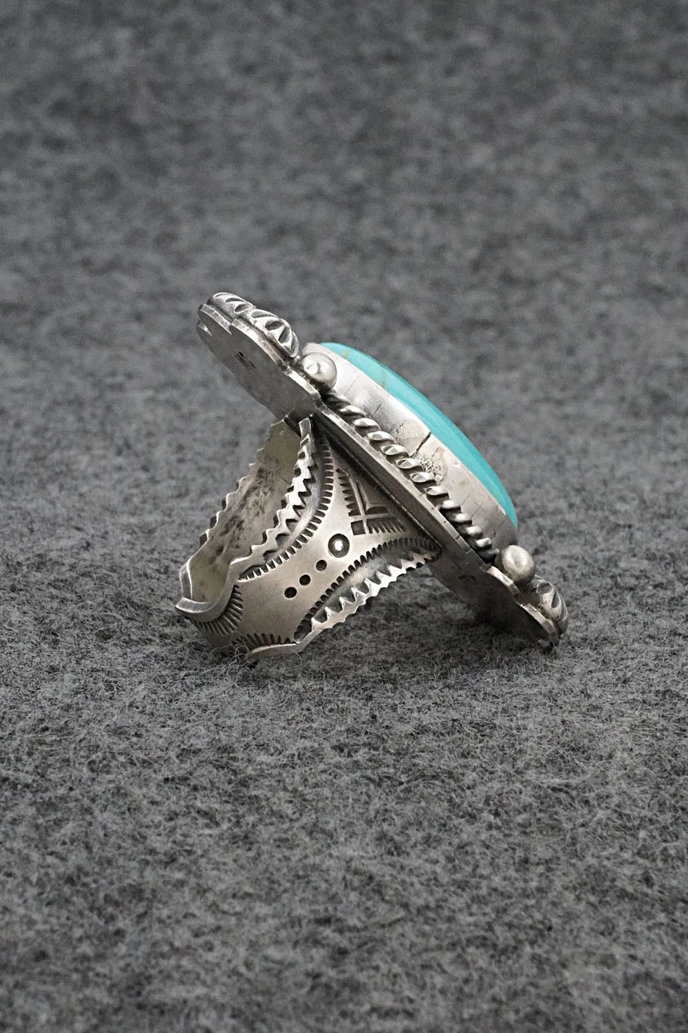Turquoise & Sterling Silver Ring - Michael Calladitto - Size 7