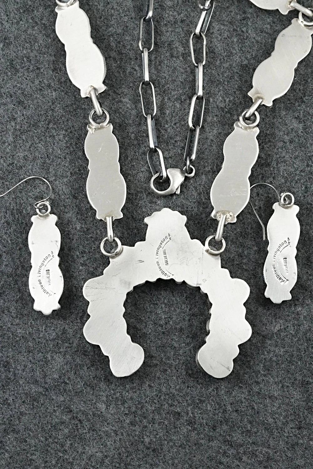 Turquoise & Sterling Silver Squash Blossom Set - Kathleen Livingston