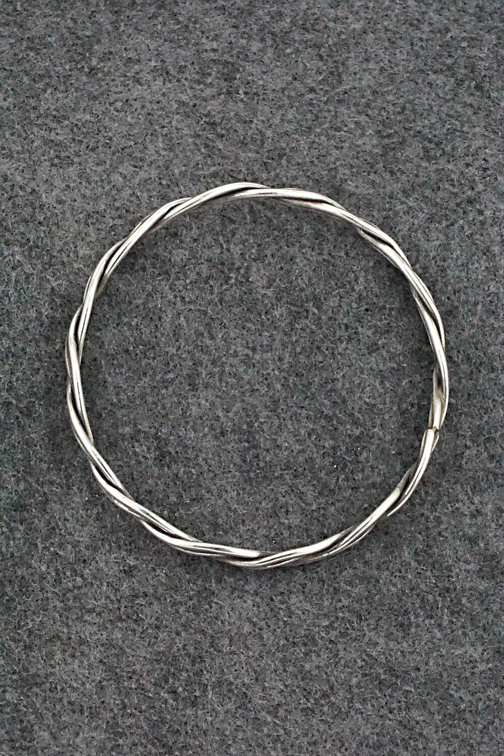 Sterling Silver Bangle Bracelet - Elaine Tahe