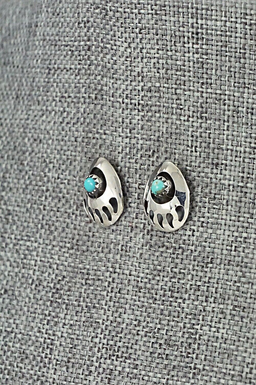 Turquoise & Sterling Silver Earrings - Esther White