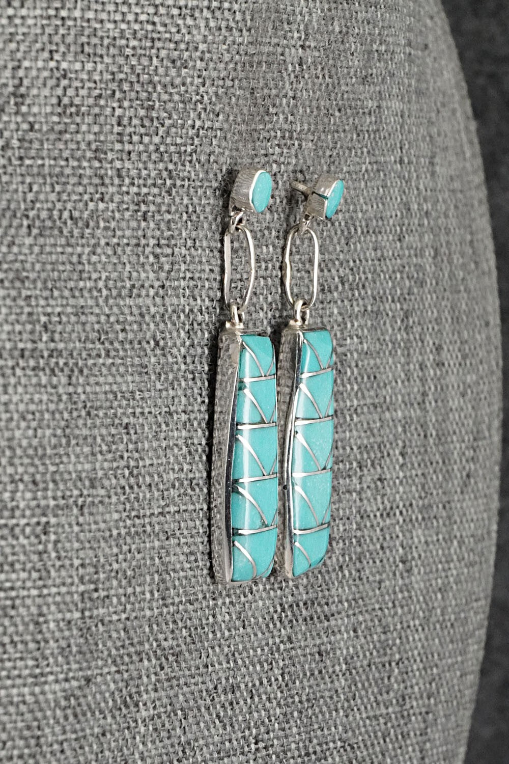 Turquoise & Sterling Silver Earrings - Phyllis Lucio