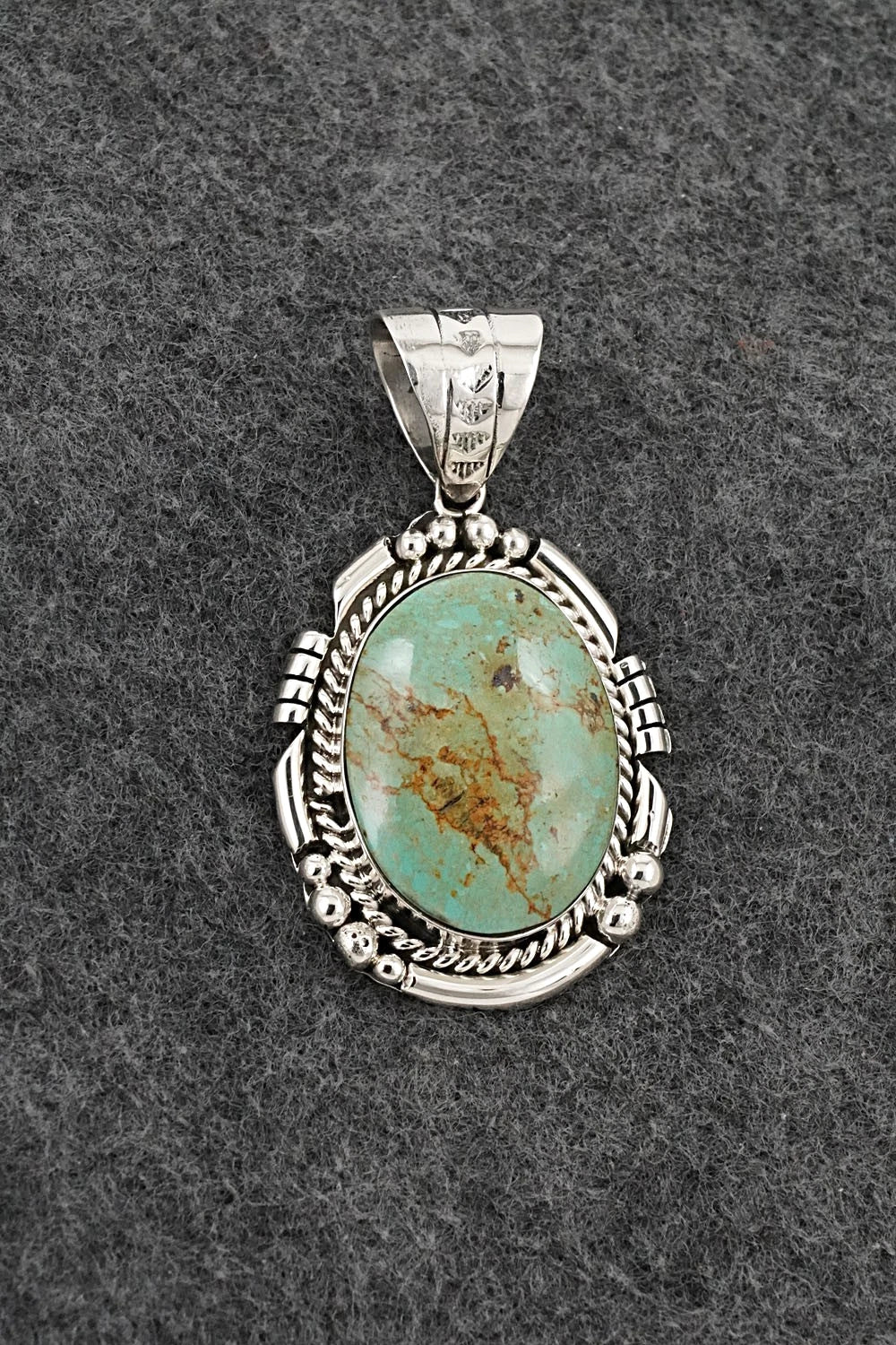 Turquoise & Sterling Silver Pendant - Charlene Yazzie