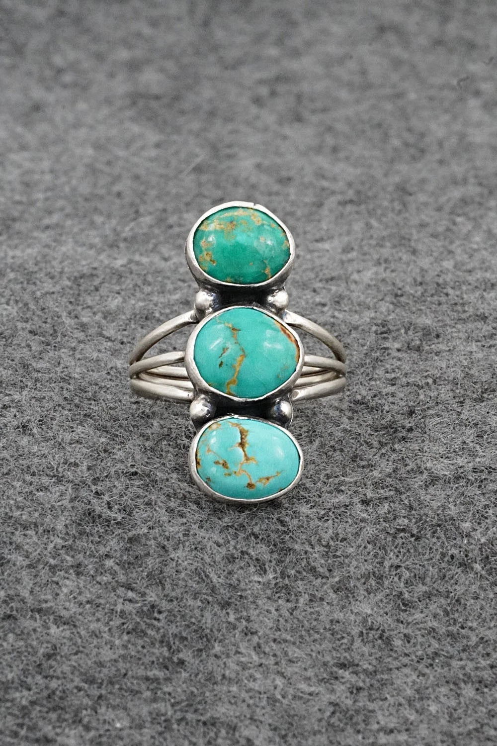 Turquoise & Sterling Silver Ring - Verley Betone - Size 10.5