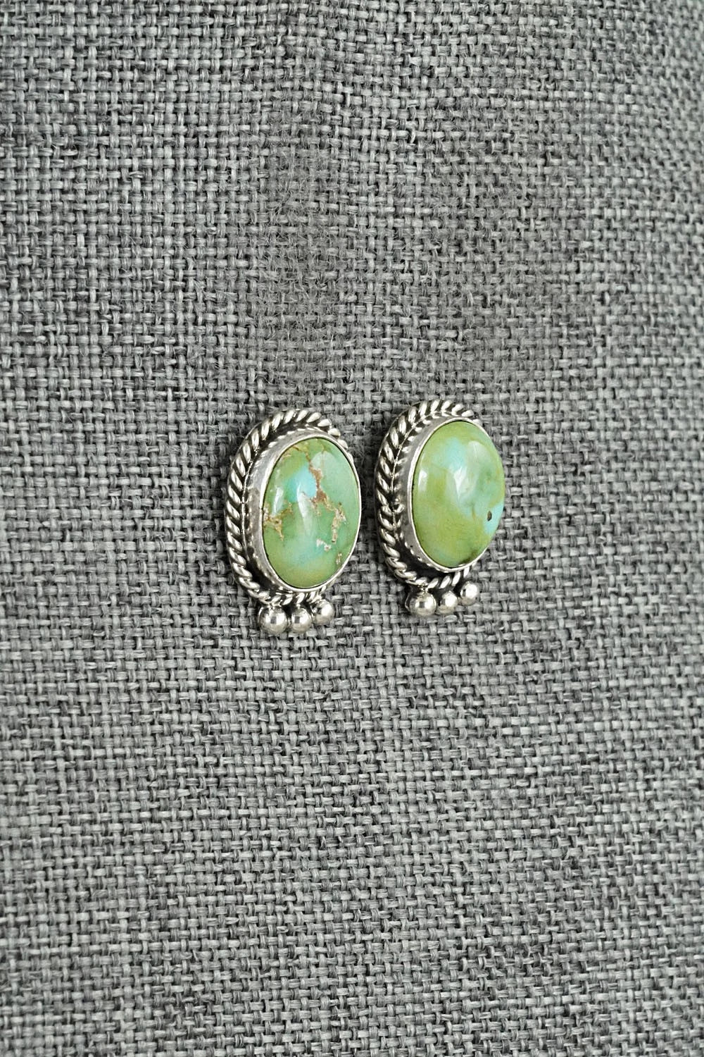 Turquoise & Sterling Silver Earrings - Eugene Gruber