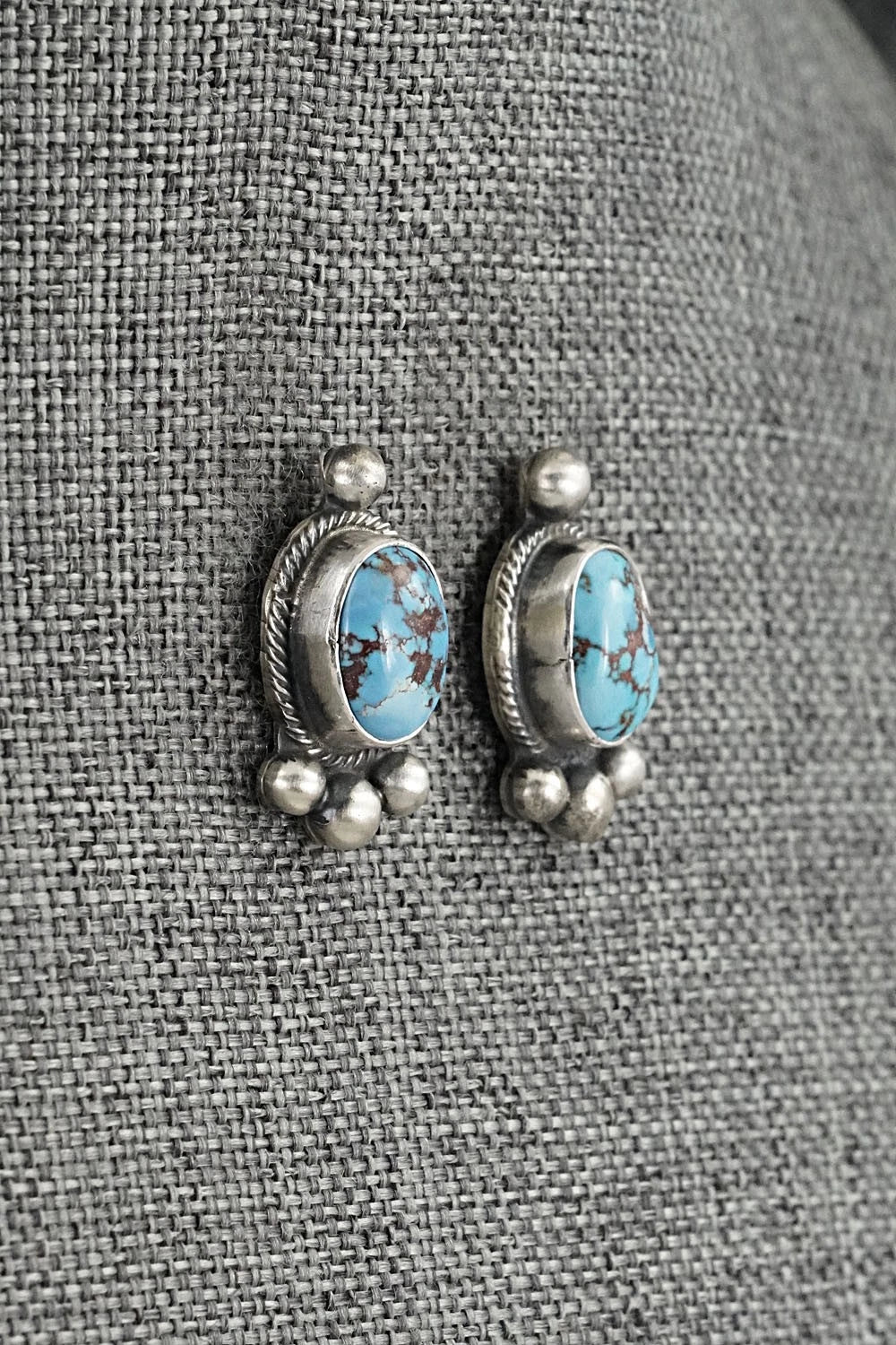 Turquoise & Sterling Silver Necklace and Earrings Set - Kathleen Livingston