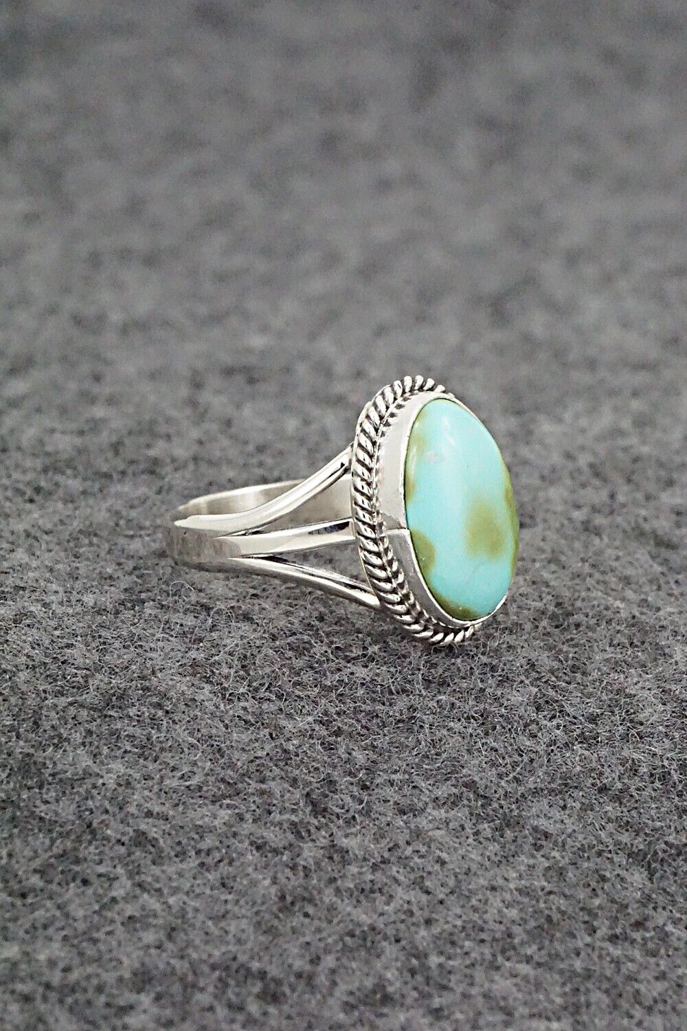 Turquoise & Sterling Silver Ring - Alice Rose Saunders - Size 7.5