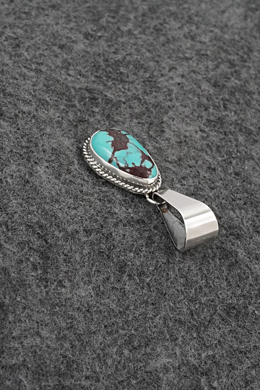 Turquoise & Sterling Silver Pendant - Eugene Gruber