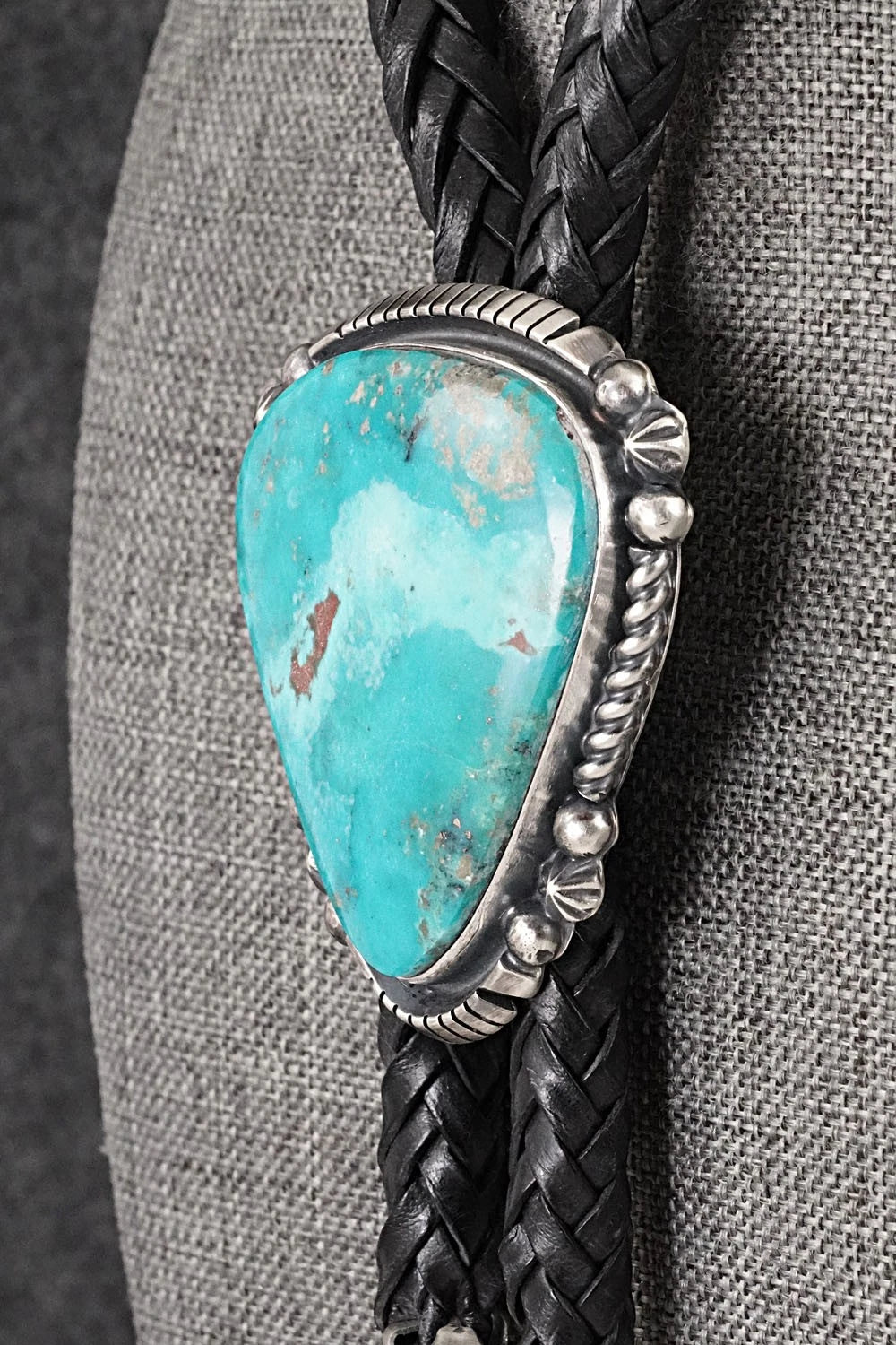 Turquoise & Sterling Silver Bolo Tie - Bob Becenti