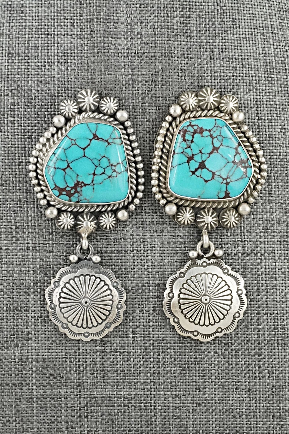Turquoise & Sterling Silver Earrings - Michael Calladitto