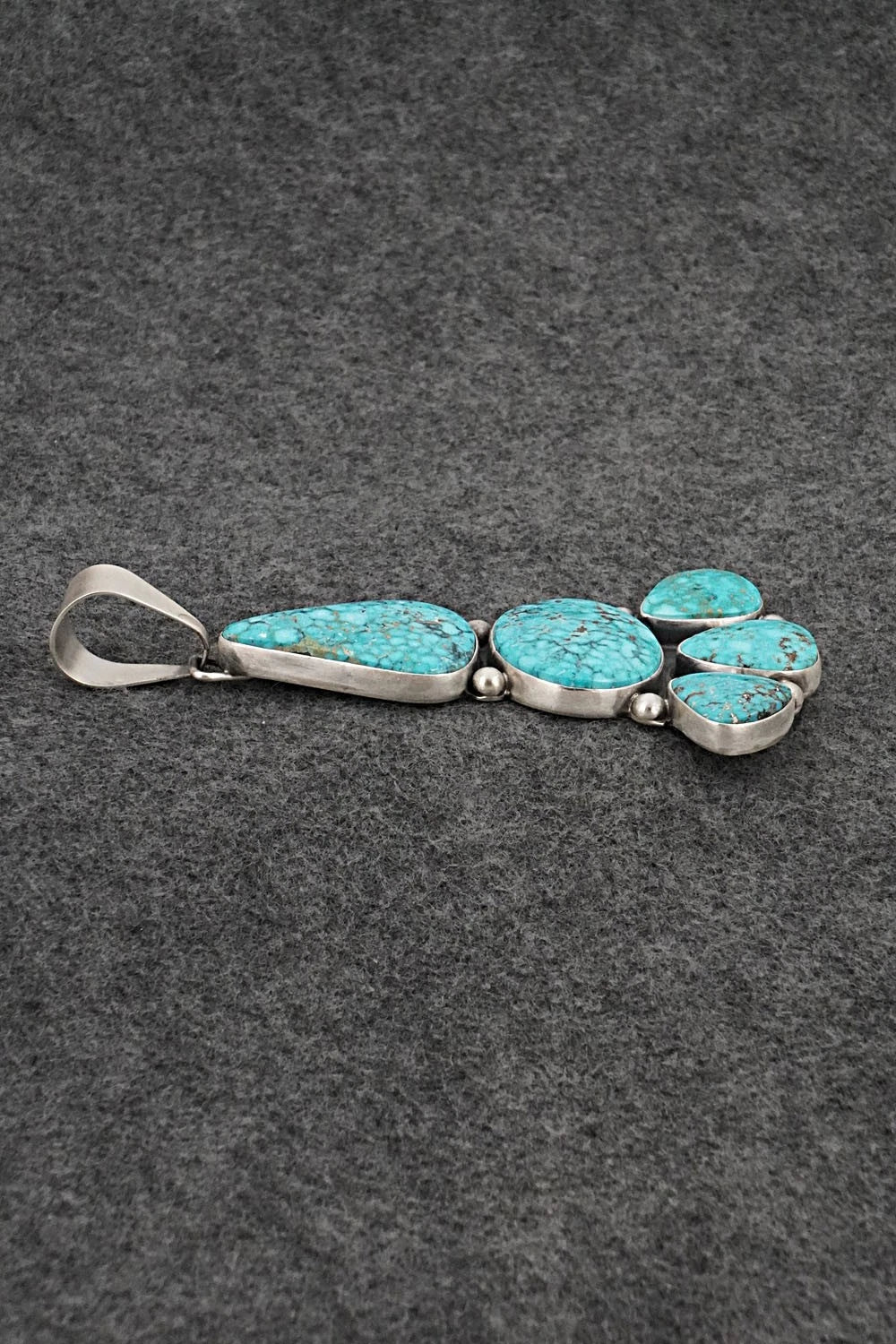Turquoise & Sterling Silver Pendant - Darrin Livingston