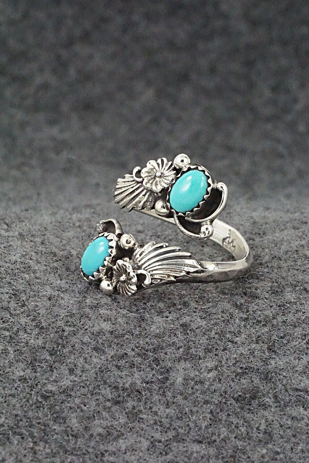 Turquoise & Sterling Silver Ring - Etta Belin - Size 8.75