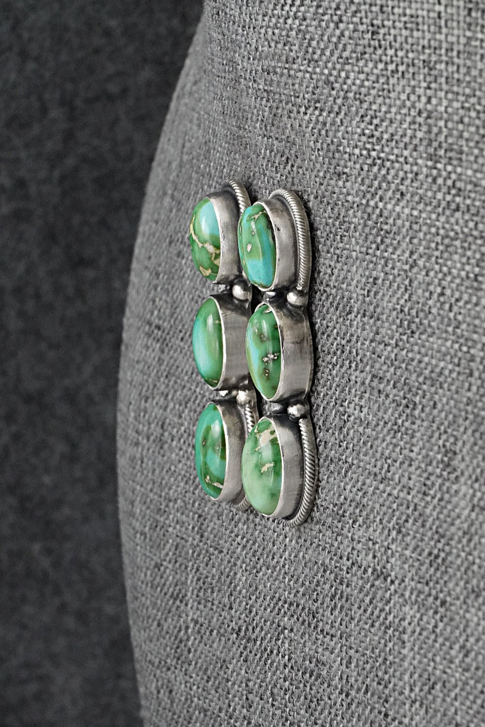 Turquoise & Sterling Silver Earrings - Randy Billy