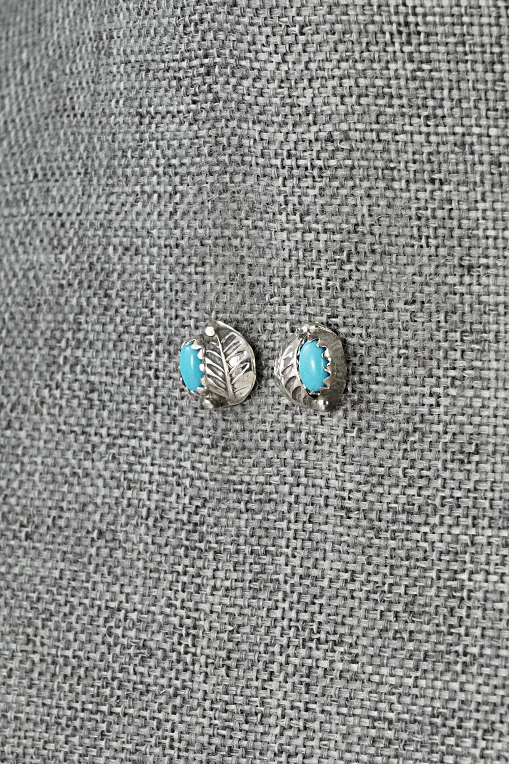 Turquoise & Sterling Silver Earrings - Roselene Joe