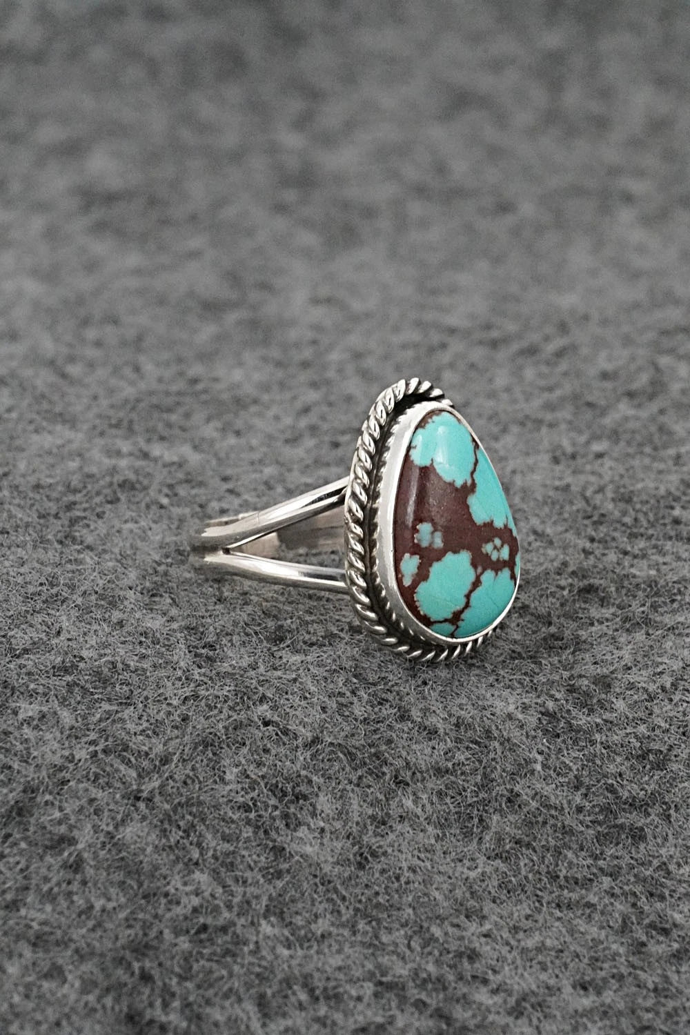 Turquoise & Sterling Silver Ring - Eugene Gruber - Size 6
