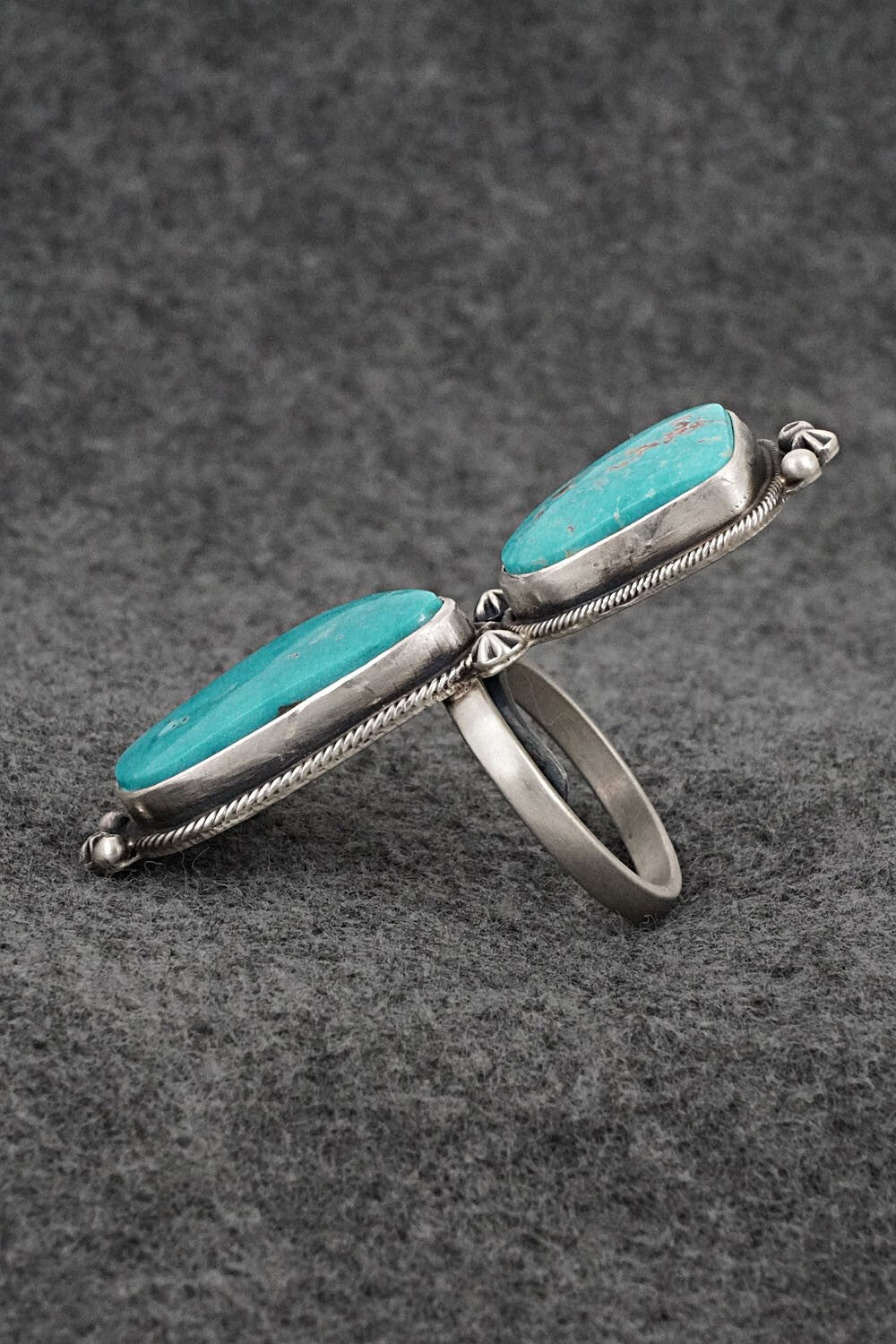 Turquoise & Sterling Silver Ring - Randy Billy - Size 7
