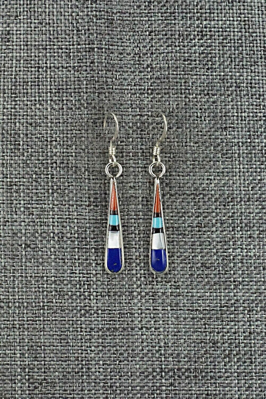 Multi-Stone & Sterling Silver Earrings - Stanford Etsate