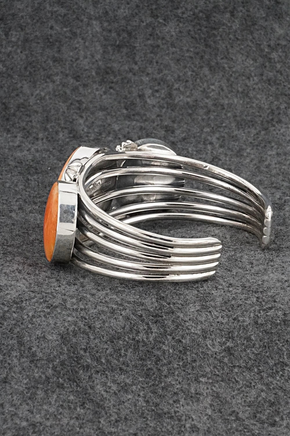 Spiny Oyster & Sterling Silver Bracelet - Paul Livingston