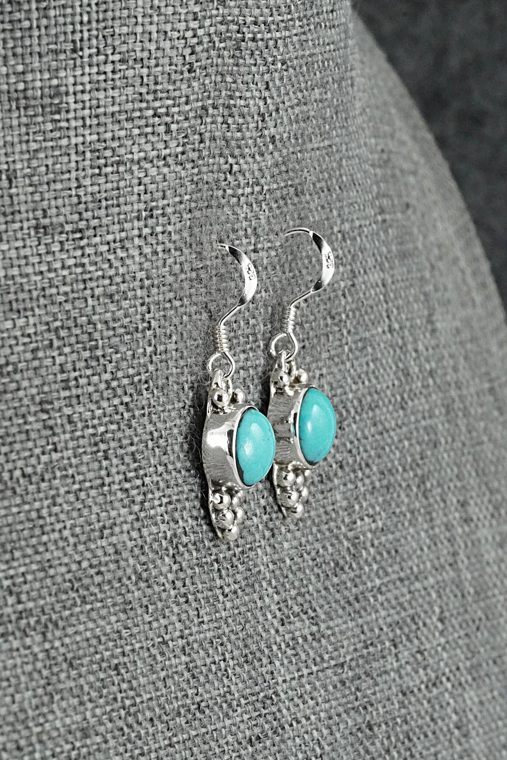 Turquoise & Sterling Silver Earrings - Isabell Yazzie
