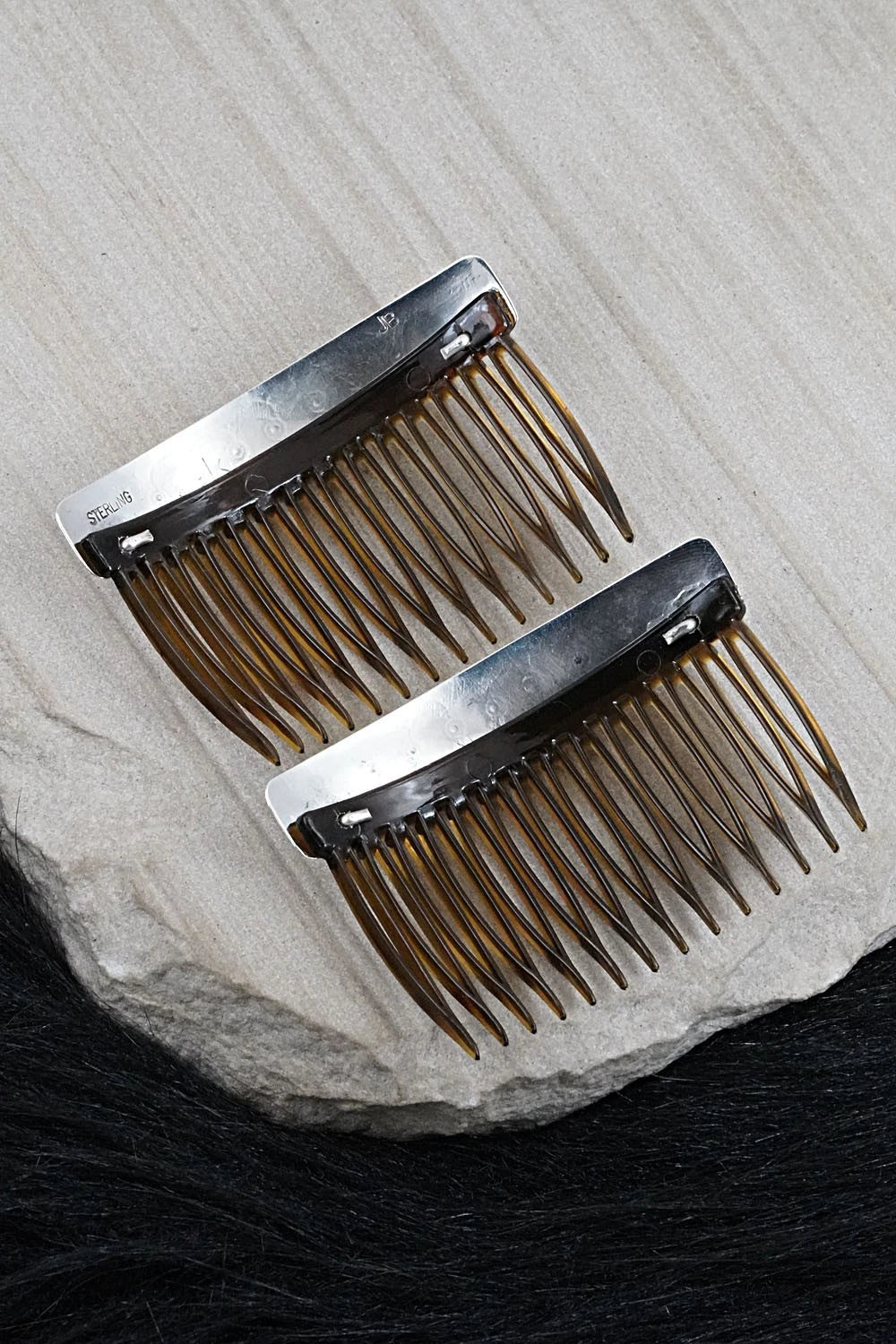 Turquoise & Sterling Silver Hair Combs - Jolene Begay